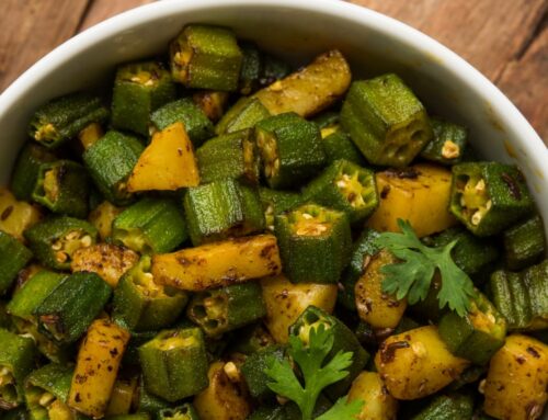 Aloo Bhindi Recipe (Okra With Potatoes)